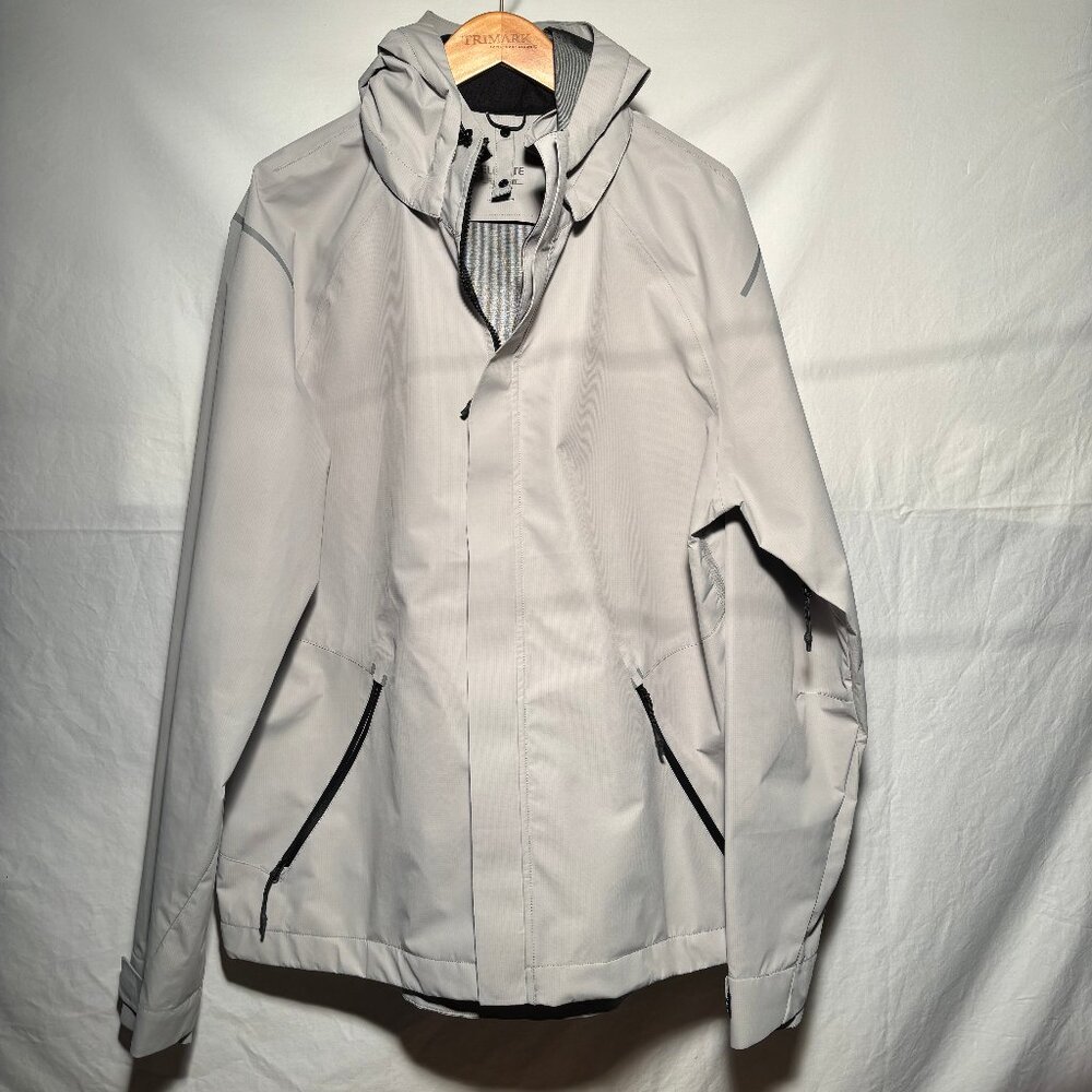 Elevate White/Light Gray Rain Shell Large